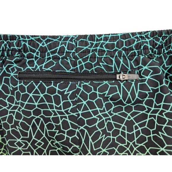 Nike Tempo Running Shorts Womens Medium 6 ? Zip Pocket Ombre Neon Yellow Green - Picture 4 of 7